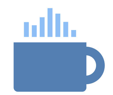 A coffee mug with the smoke being an audio waveform.