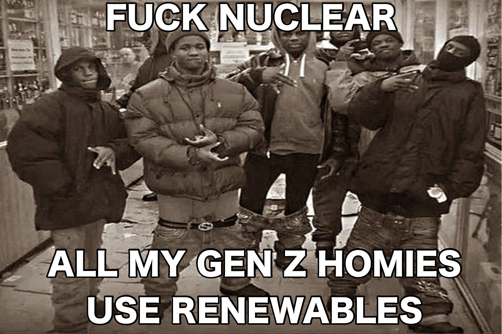 All my gen z homies use renewables