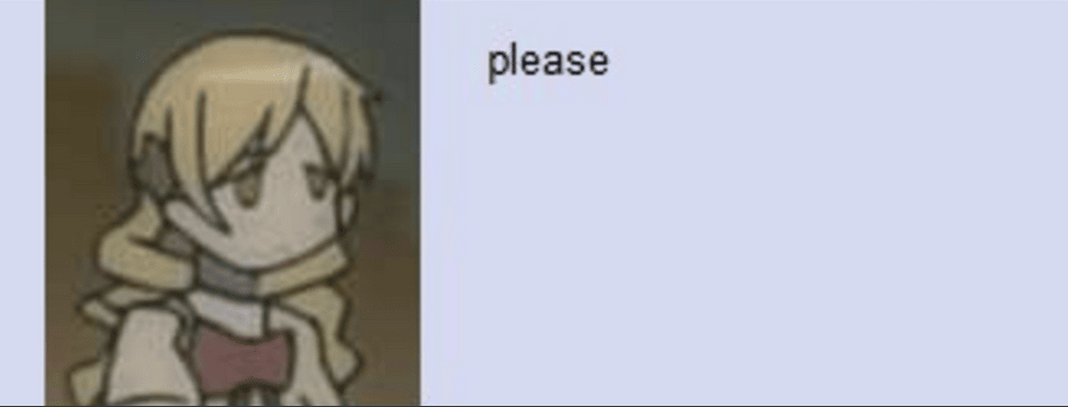 4Chan post: depressed anime girl next to the word 'please'