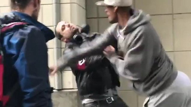 nazi getting punched