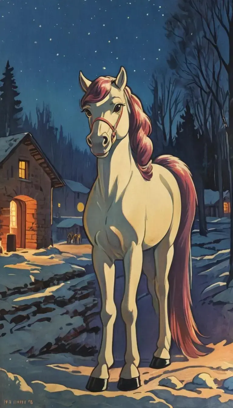 Image with seed 3473454476 generated via AI Horde through @aihorde@lemmy.dbzer0.com. Prompt: USSR soviet propaganda poster, a (starlight_glimmer) pony standing in a village ###photorealistic, cute, modern,