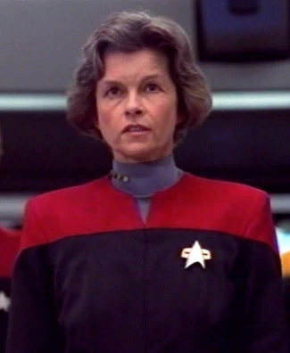 Captain Nicole Janeway from the early days of the Voyager pilot.